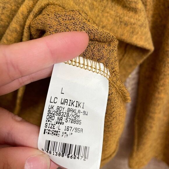 LC Waikiki Golden Yellow Super Soft Crewneck Long Sleeve Sweater, Large - Picture 5 of 5